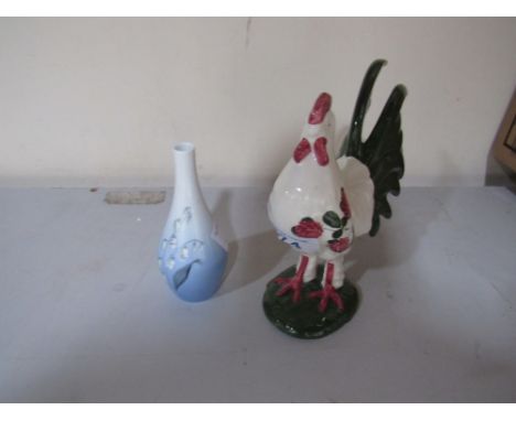  Sale Item:    PLICHTA COCKEREL & DANISH VASE (AF)  Vat Status:   No Vat   Buyers Premium:  This lot is subject to a Buyers P