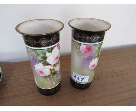  Sale Item:    PAIR BURSLEM VASES (AF)   Vat Status:   No Vat   Buyers Premium:  This lot is subject to a Buyers Premium of 1