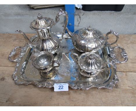  Sale Item:    5 PCE E P TEA SERVICE   Vat Status:   No Vat   Buyers Premium:  This lot is subject to a Buyers Premium of 15%