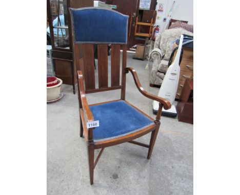  Sale Item:    INLAID PARLOUR CHAIR   Vat Status:   No Vat   Buyers Premium:  This lot is subject to a Buyers Premium of 15% 