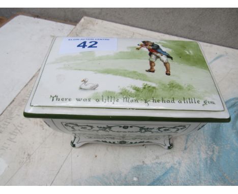  Sale Item:    DOULTON HUNTLY & PALMERS BISCUIT CASKET (AF)  Vat Status:   No Vat   Buyers Premium:  This lot is subject to a
