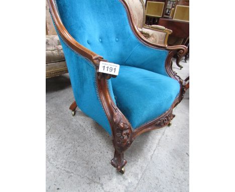  Sale Item:    GENTS CABRIOLE LEG ARM CHAIR   Vat Status:   No Vat   Buyers Premium:  This lot is subject to a Buyers Premium
