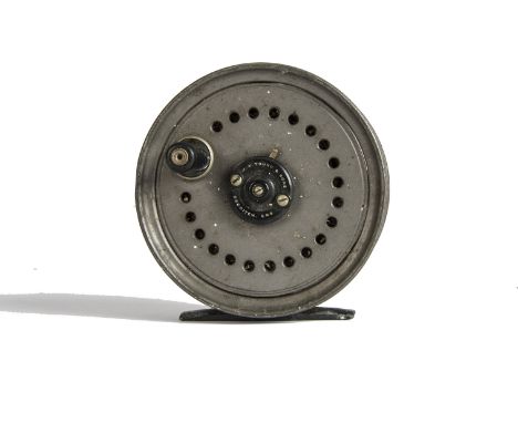 Angling Equipment, a vintage "Beaudex" trout fly reel by J.W.Young & Sons, 3.1/2" in steel grey.