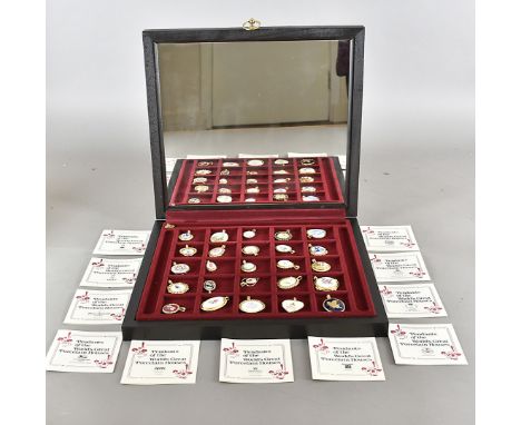 Pendants of the Worlds Great Porcelain Houses, including Wedgwood, Royal Crown Staffordshire, Paragon, Spode and others, in a