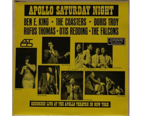 OTIS REDDING SIGNED LP - copy of UK London LP "Apollo Saturday Night" (HA-K 8174 - Ex/Ex) signed on the cover by Otis Redding