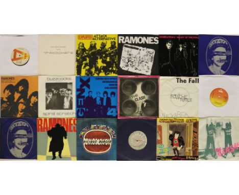 PUNK/NEW WAVE 45s - Smart collection of 53 x 7" with a whole host of killer cuts! Artists/titles include The Clash - Complete