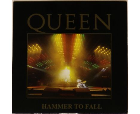 QUEEN - HAMMER TO FALL (WITHDRAWN SLEEVE) - Fantastic item for Queen collector's here with the alternative 'live' sleeve of t