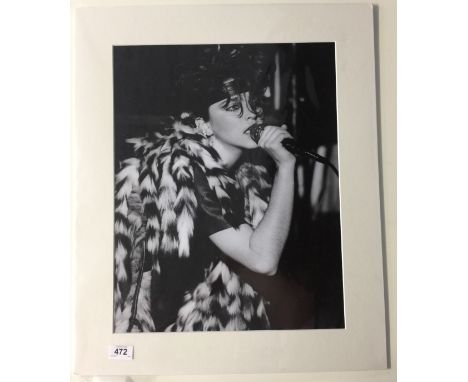 MADONNA - b/w print of Madonna during one of her very first appearances at the Underground/blues club New York. This is a mod