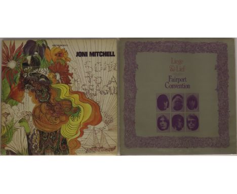 FAIRPORT/JONI MITCHELL - 2 x very well presented essential LPs! Titles are Fairport Convention - Liege & Lief (ILPS 9115 1st 