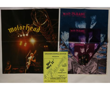 METAL POSTERS - collection of 9 posters and 3 programmes to include Gorilla Biscuits European Tour 89, A Mere Loss tour poste