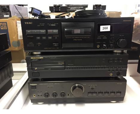 HIFI AUDIO - collection of equipment to include a Technics, A600 MK2 Stereo Integrated Amplifier, a TEAC V-1050 Stereo Casset