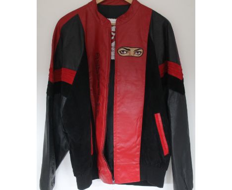 MICHAEL JACKSON - Official Tour Jacket for Michael Jackson's 1992-3 'Dangerous' World Tour. Material: Red & Black Leather/Sue
