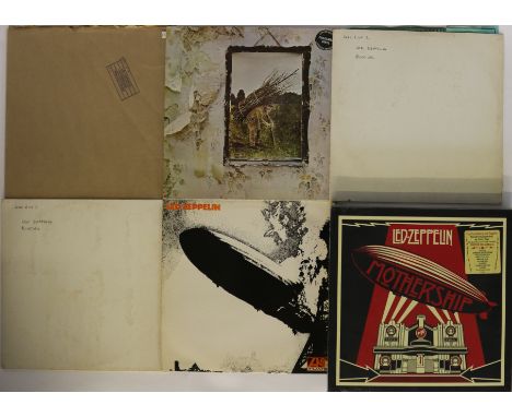 LED ZEPPELIN - Great selection of 4 x LPs and 1 x LP box set. Titles are Mothership (R1 344700 4 x LP set from 2007 - M/M sti
