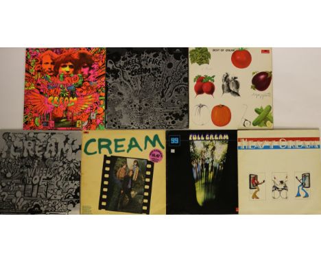 CREAM - Great selection of 7 x LPs. Titles are DIsraeli Gears (1st UK mono fully laminated sleeve, 593003 - VG a light scratc