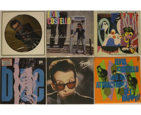 ELVIS COSTELLO - Smashing collection of 9 x LPs, 3 x LP/12" picture discs and 1 x 12" release. Titles include S/T (sampler on