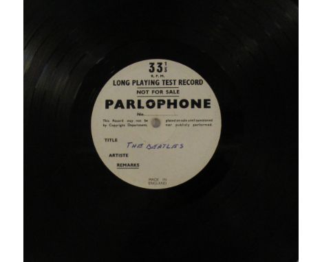 BEATLES FOR SALE - UK SAMPLE LP - Incredibly rare UK single sided sample recording of the 1964 LP. Issued on Parlophone with 