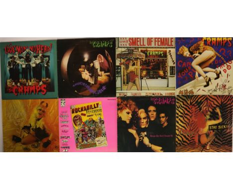 PSYCHOBILLY/PUNK - Mental collection of 20 x LPs with a few 12". Artists/titles are The Cramps inc. Psychedelic Jungle, Smell