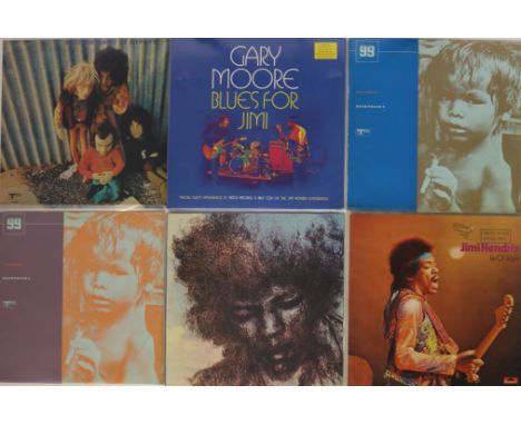 JIMI HENDRIX - Great selection of 6 x LPs and a LP/CD box set. Titles are Band Of Gypsys (1st UK puppet sleeve Track Super 24