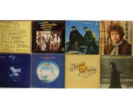 FOLK ROCK - Excellent collection of 57 x LPs. Artists/titles include Joni Mitchell - Blue (textured K 44128 with insert), Fai