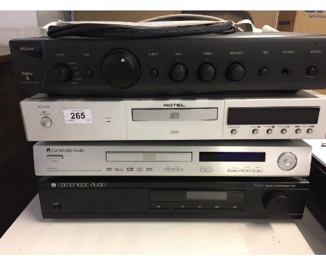 HIFI AUDIO - collection of equipment to include a Cambridge Audio DVD57 DVD player, a Cambridge Audio T100 Tuner, a Rotel RCD