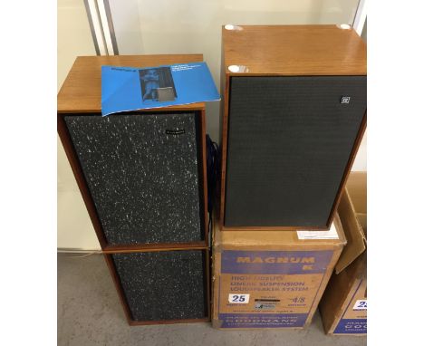 HIFI AUDIO - collection of 4 vintage Goodmans Magnum-K High Fidelity Loudspeaker System speakers - teak finish.