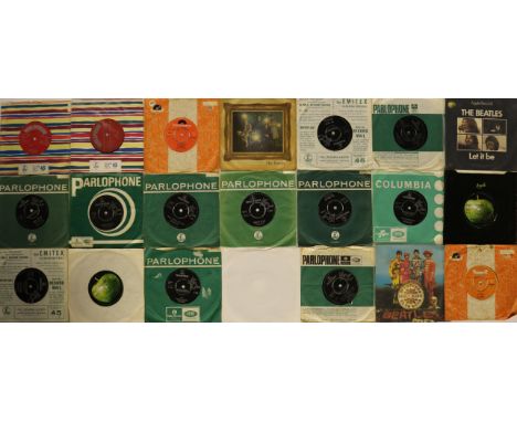 UK 7" RELEASES - Ace collection of 21 x UK 45s. Titles include Love Me Do x2 (original 1962 red Parlophone 'Made In Gt. Brita