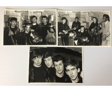 BEATLES WITH PETE BEST - three very early images of the band taken in The Cavern when Pete Best was their drummer. These have