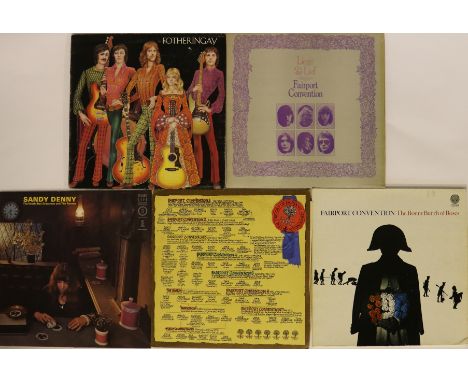 FAIRPORT & RELATED - Ace bundle of 5 x early pressing LPs. Titles are Fotheringay - S/T (1st pink label white i - ILPS 9125 -