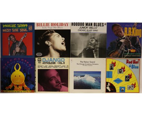 JAZZ/BLUES - Musically rich collection of 21 x LPs that are mainly high quality modern issues. Artists/titles include Magic S