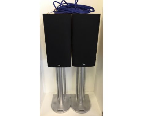 HIFI AUDIO - a pair of 2 B&W DM602 S3 Stereo speakers with a pair of Atacama speaker stands.