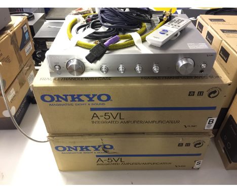 HIFI AUDIO - a collection of equipment to include an Onkyo C-S5VL Super Audio CD/CD Player, an Onkyo A-5VL Integrated Amplifi