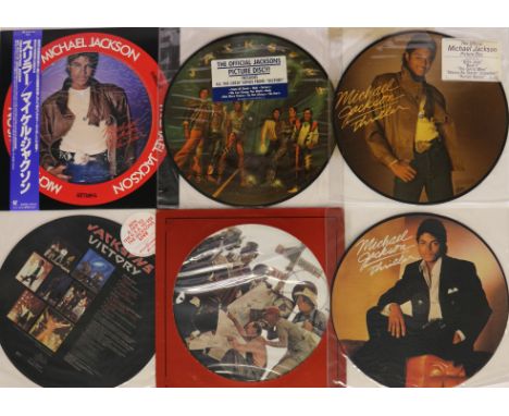 MICHAEL JACKSON AND RELATED- PICTURE DISCS - Ace pack of 9 x LP/12" picture discs and 1 x 7" set. Titles include 9 Singles Pa