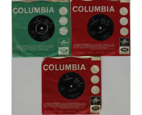 THE PINK FLOYD - Killer trio of 3 x early 7" cuts! Titles are Apples And Oranges (solid centre DB 8310 - VG+ a couple of ligh