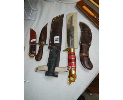 Five vintage knives.