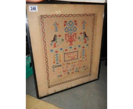 A framed and glazed tapestry. COLLECT ONLY.