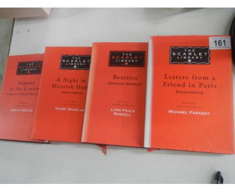 4 hard-back illustrated volumes "The Scarlet Library" (Erotic Print Society) includes a reprint of 'Letter to a Friend from P