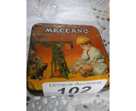 A small vintage Meccano tin.
