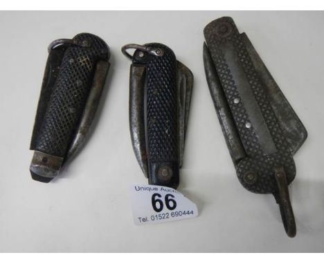 Three vintage pen knives.