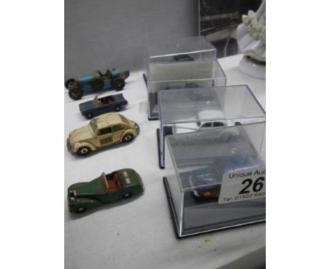 Eight vintage die cast vehicles.