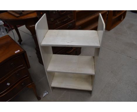 A painted ply shelf, width approx. 52cm