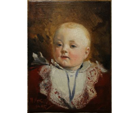 JAN VÁCLAV MRKVIČKA 1856 - 1938: PORTRAIT OF BORIS III. 1895 Oil on canvas 31,5 x 23 cm Signed: Lower left "I Mrkvička 1895" 
