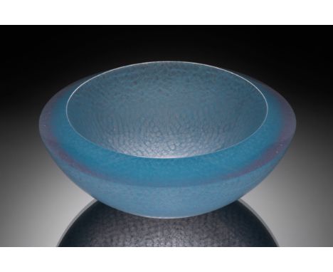 ZDENĚK LHOTSKÝ 1956: VITRUCELL BOWL Ca. 2014 Molten glass Vitrucell 14 cm, ⌀34.5 cm The unique honeycomb structure of vitruce