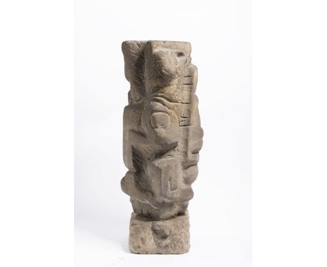 JIŘÍ BRADÁČEK 1922 - 1984: A FORMATION 1966 Sandstone 84 cm Signed: On the bottom "Bradáček 66" Jiří Bradáček graduated from 