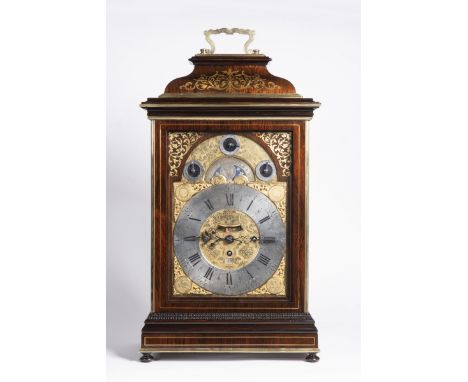 JACOB MEYER II. ???? - 1750: BAROQUE TABLE CLOCK WITH CARILLON Ca. 1740 Rosewood, gilt brass, glass 69 x 36 x 24 cm Signed: O