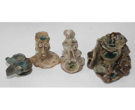 John KINGERLEEA group of four ceramic models Three of which have his impressed boat markDamages 