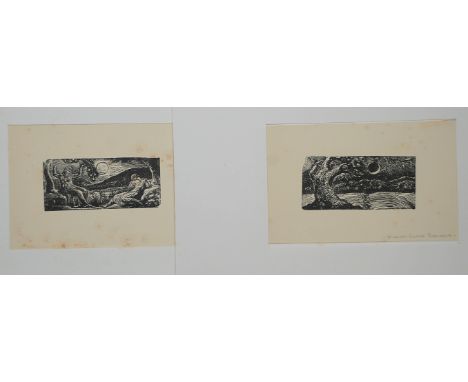 William BlakeEcologue 1Woodcut print3.5 x 7 cmPlus one other print from the same artist