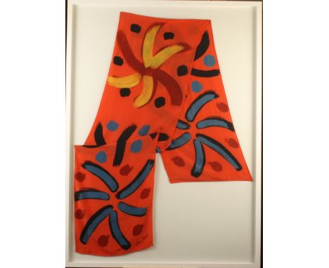 Sir Terry FROST RAUntitled Framed silk scarf Signed to the printFrame size 110 x 80cmTogether with a Royal Academy Terry Fros