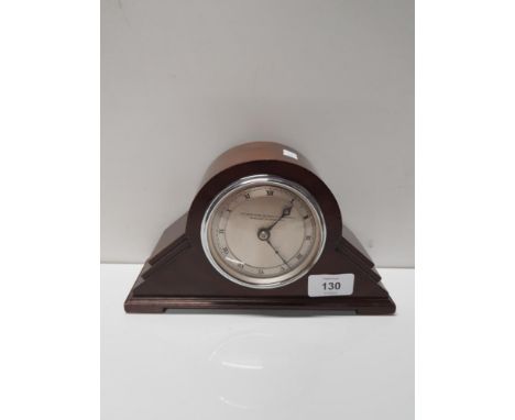 MAHOGANY MANTLE CLOCK FROM THE NORTHERN GOLDSMITHS COMPANY NEWCASTLE UPON TYNE