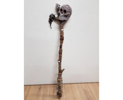 REPRODUCTION SKULL VOODOO STICK