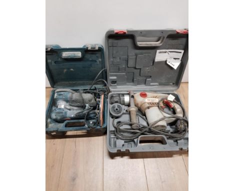 CASED ROTARY HAMMER DRILL AND BLACK AND DECKER SANDER